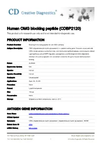 Human OMG Blocking Peptide (CDBP2120) This Product Is for Research Use Only and Is Not Intended for Diagnostic Use