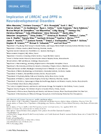 Implication of LRRC4C and DPP6 in Neurodevelopmental Disorders Gilles Maussion,1 Cristiana Cruceanu,1,2 Jill A