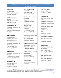 (STMP) Saint Thomas Medical Partners – Groups Joining the Cigna Localplus Network EFFECTIVE JUNE 1, 2020