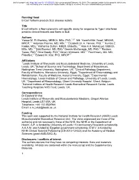 1 Running Head B-Cell Tetherin Predicts SLE Disease