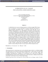 A Perceptive Scale Toolkit for Navigating Across Length Scales