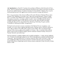 Ani Aprahamian Is a Frank M. Freimann Chair Professor of Physics at the University of Notre Dame