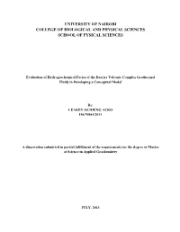 Evaluation of Hydrogeochemical Facies of the Barrier Volcanic Complex Geothermal Fluids in Developing a Conceptual Model