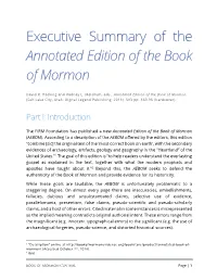 Executive Summary of the Annotated Edition of the Book of Mormon