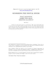 Gendering the Digital Divide