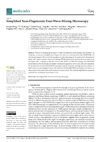 Simplified Near-Degenerate Four-Wave-Mixing Microscopy