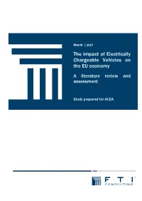 The Impact of Electrically Chargeable Vehicles on the EU Economy