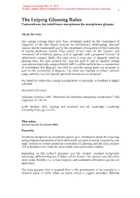 The Leipzig Glossing Rules: Conventions for Interlinear Morpheme-By-Morpheme Glosses