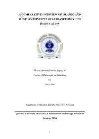 A Comparative Overview of Islamic and Western Concepts of Guidance Services in Education