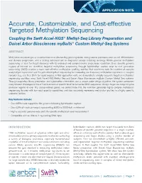 Accurate, Customizable, and Cost-Effective Targeted Methylation Sequencing