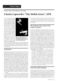 Charles Lapworth's "The Moffat Series", 1878