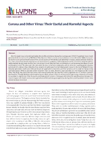 Corona and Other Virus: Their Useful and Harmful Aspects