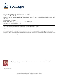 Honoring Ambiguity/Problematizing Certitude Authors(S): Joan M