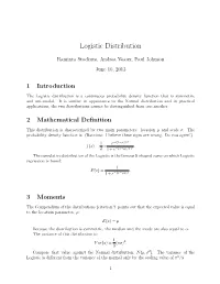 Logistic Distribution