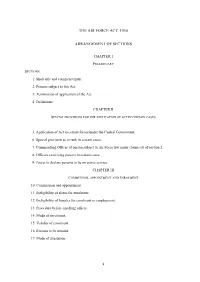 The Air Force Act, 1950 ______Arrangement of Sections ______