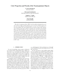 Color Properties and Trends of the Transneptunian Objects