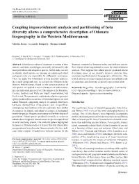 Coupling Impoverishment Analysis and Partitioning of Beta Diversity Allows a Comprehensive Description of Odonata Biogeography in the Western Mediterranean