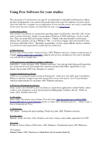 Using Free Software for Your Studies