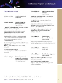 Conference Program and Schedule