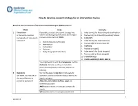 How to Develop a Search Strategy for an Intervention Review