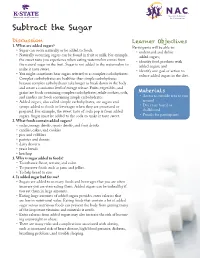 MF3085 Subtract the Sugar
