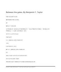 Between the Gates. by Benjamin F. Taylor