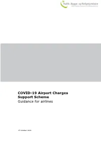COVID-19 Airport Charges Support Scheme Guidance for Airlines