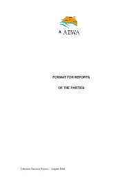 Format for Reports of the Parties