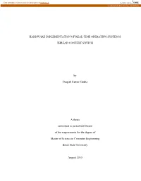 Hardware Implementation of Real-Time Operating System's