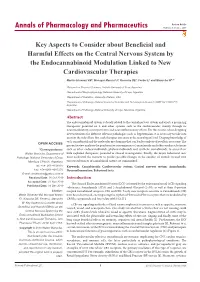 Key Aspects to Consider About Beneficial and Harmful Effects on the Central Nervous System by the Endocannabinoid Modulation Linked to New Cardiovascular Therapies