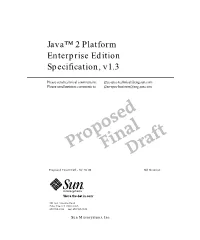 Proposed Final Draft