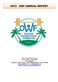 2015 Owf Annual Report