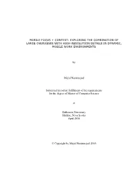 A Mobile Focus + Context System