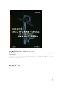 Building XML Web Services for the Microsoft .NET Platform.Pdf