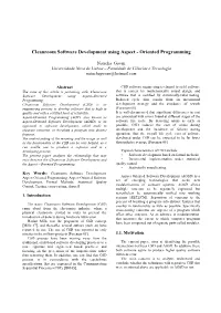 Cleanroom Software Development Using Aspect - Oriented Programming