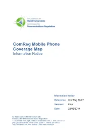 Comreg Mobile Phone Coverage Map Information Notice