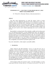 Intermodality – a Solution to the Problems of Large Urban Agglomerations