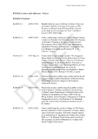 K/LEC6 Lectures and Addresses - Notices