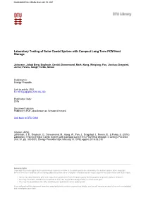 Laboratory Testing of Solar Combi System with Compact Long Term PCM Heat Storage