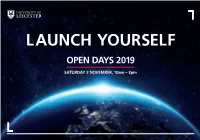 Launch Yourself Open Days 2019