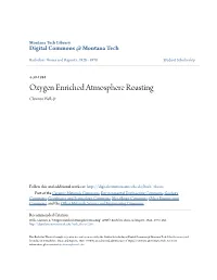 Oxygen Enriched Atmosphere Roasting Clarence Wells Jr