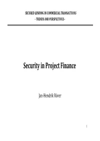 Secured Transactions in Project Finance