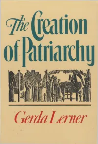 The Creation of Patriarchy GERDA LERNER