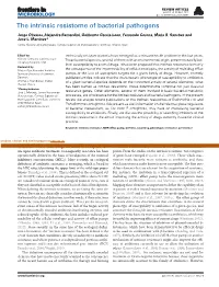 The Intrinsic Resistome of Bacterial Pathogens