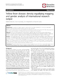 Yellow Fever Disease: Density Equalizing Mapping and Gender
