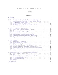 A Brief Tour of Vector Calculus
