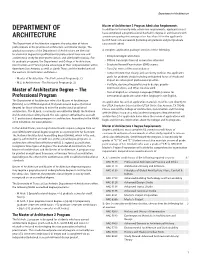 Department of Architecture