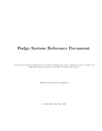 Fudge SRD In