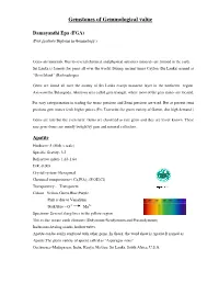 Gemstones of Gemmological Value