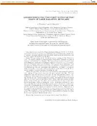 Georeferencing the First Bathymetric Maps of Lake Balaton, Hungary
